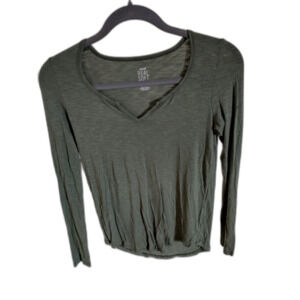 aerie Green Real Soft T-Shirt Sz XS